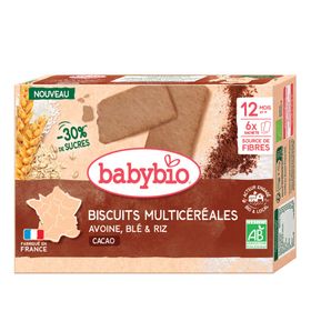 Babybio Biscuits multicéréales Cacao - Avoine, Blé & Riz