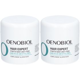OENOBIOL HAIR EXPERT Fortifiant Anti-Âge - Nouveau - Marc de Raisin et Céramides - Efficacité prouvée - Favorise la brillance - Fortifie et revitalise - Complément alimentaire 30 capsules - Programme 1 mois