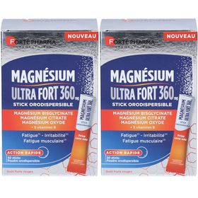 Forté Pharma Magnésium Ultra Fort 360 mg - Sticks Fruits Rouges