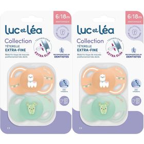 LUC ET LEA Duo de sucettes anatomiques – Lama et Cactus