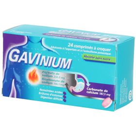 Gavinium Menthe Sans Sucre - Comprimés à Croquer
