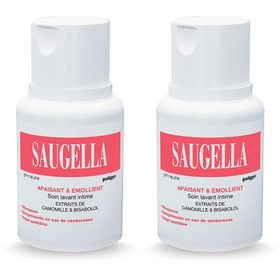 Saugella - Poligyn - Apaisant & Emollient Soin lavant intime - Femmes pendant et après la ménopause - Flacon 100 ml
