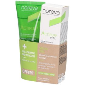 Noreva Actipur Coffret Gel Dermo Nettoyant + Sérum Concentré Intensif Peel