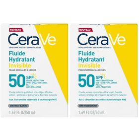 CeraVe Fluide Hydratant Invisible SPF50+ Peaux Normales à Sèches