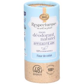 Respectueuse Déodorant Naturel Bio Fleur de Coton Stick