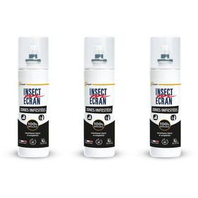INSECT ÉCRAN Zones Infestées Répulsif Anti-Moustiques Spray Peau Adultes & Enfants 50 ml