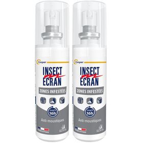 INSECT ÉCRAN Zones Infestées Répulsif Anti-Moustiques Spray Peau Adultes & Enfants 50 ml