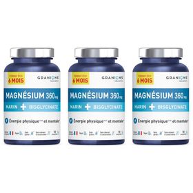 GRANIONS Magnésium 360 mg marin + bisglycinate énergie & équilibre