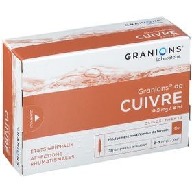 Granions® de Cuivre 0,3 mg/2 mL