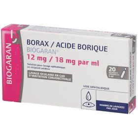 Borax/Acide Borique Biogaran® 12 mg/18 mg/mL