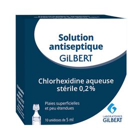 Laboratoires Gilbert Chlorhexidine aqueuse stérile 0.2% Solution antiseptique GiLBERT