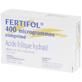 Fertifol 400 µg – Supplémentation en Acide Folique