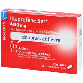 Biogaran Ibuprofène Set 400 mg - 12 Comprimés
