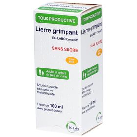 LIERRE GRIMPANT EG LABO CONSEIL SANS SUCRE, solution buvable édulcorée au maltitol liquide