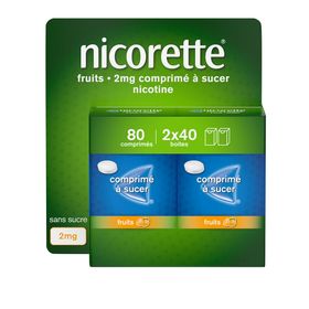 NICORETTE® Comprimé à sucer Fruits 2 mg/BT 80