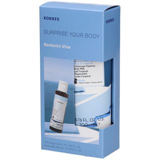 Korres Coffret Surprise your Body Raisin de Santorin Gel Douche + Lait Corporel