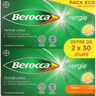 Berocca Energie Orange Multivitamines et Minéraux aide à réduire la fatigue