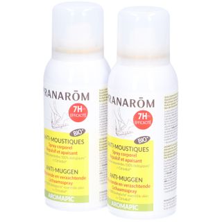 Pranarôm Aromapic Spray Lacté Répulsif Anti-Moustiques & Tiques - 10 Heures D'Efficacité - Huiles Essentielles BIO 100% - 100 Ml