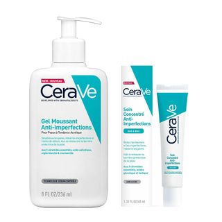CeraVe Gel Moussant Anti-Imperfections + Soin Concentré Anti-Imperfections