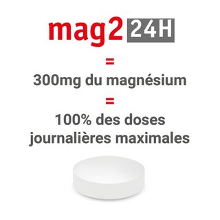MAG 2 - 24H - Complément alimentaire à base de magnésium, vitamine B6 ...