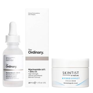 THE ORDINARY Niacinamide 10% + Zinc 1% + SKINTIST HYDRO EFFECT Crème riche