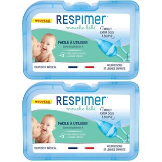 Physiomer Bébé Mouche-Bébé - Lot De 3 Boîtes De 20 Filtres Protecteurs Jetables - Hygiène & Confort Nasal