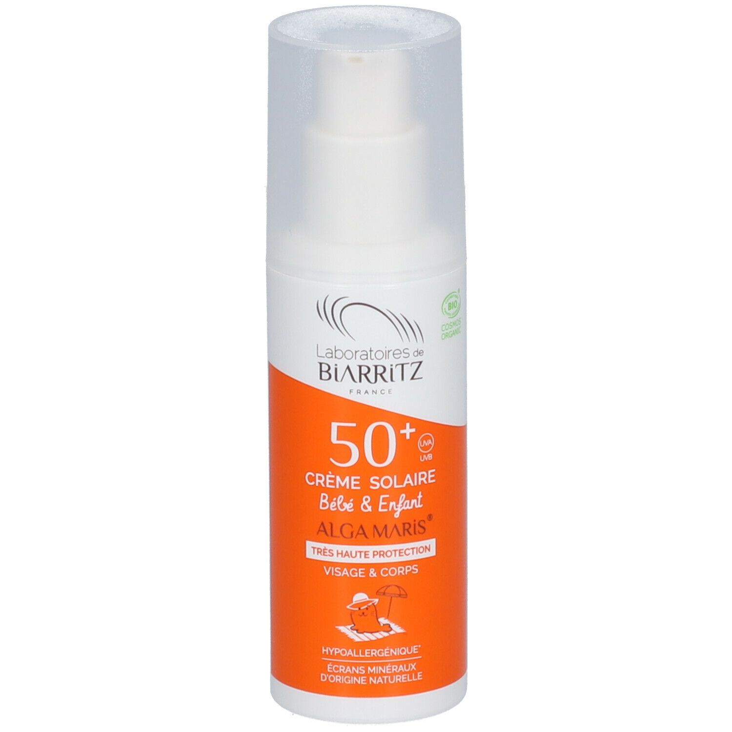 Laboratoires de BIARRITZ ALGAMARIS Crème Solaire Enfant SPF50+ Bio