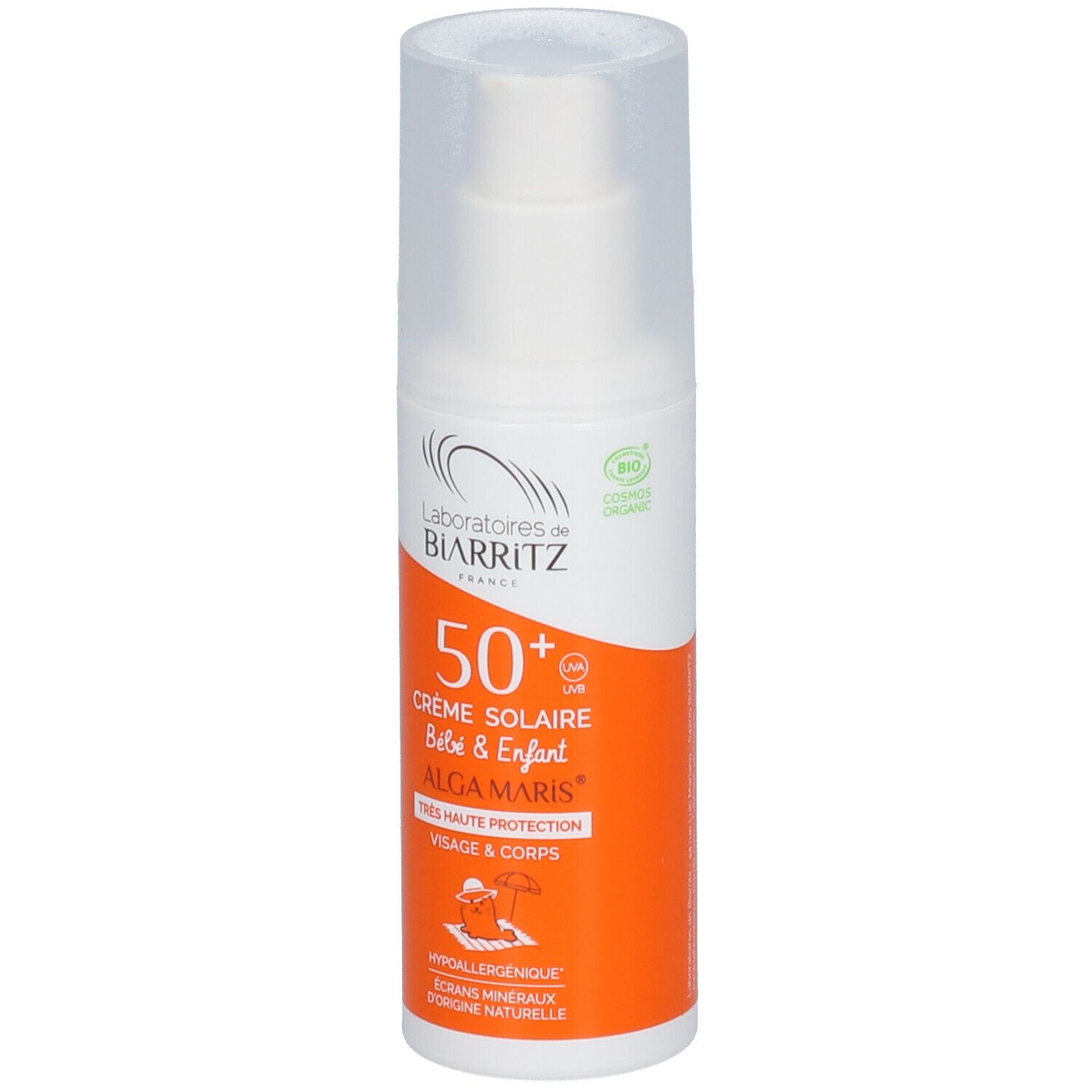 Laboratoires de BIARRITZ ALGAMARIS Crème Solaire Enfant SPF50+ Bio