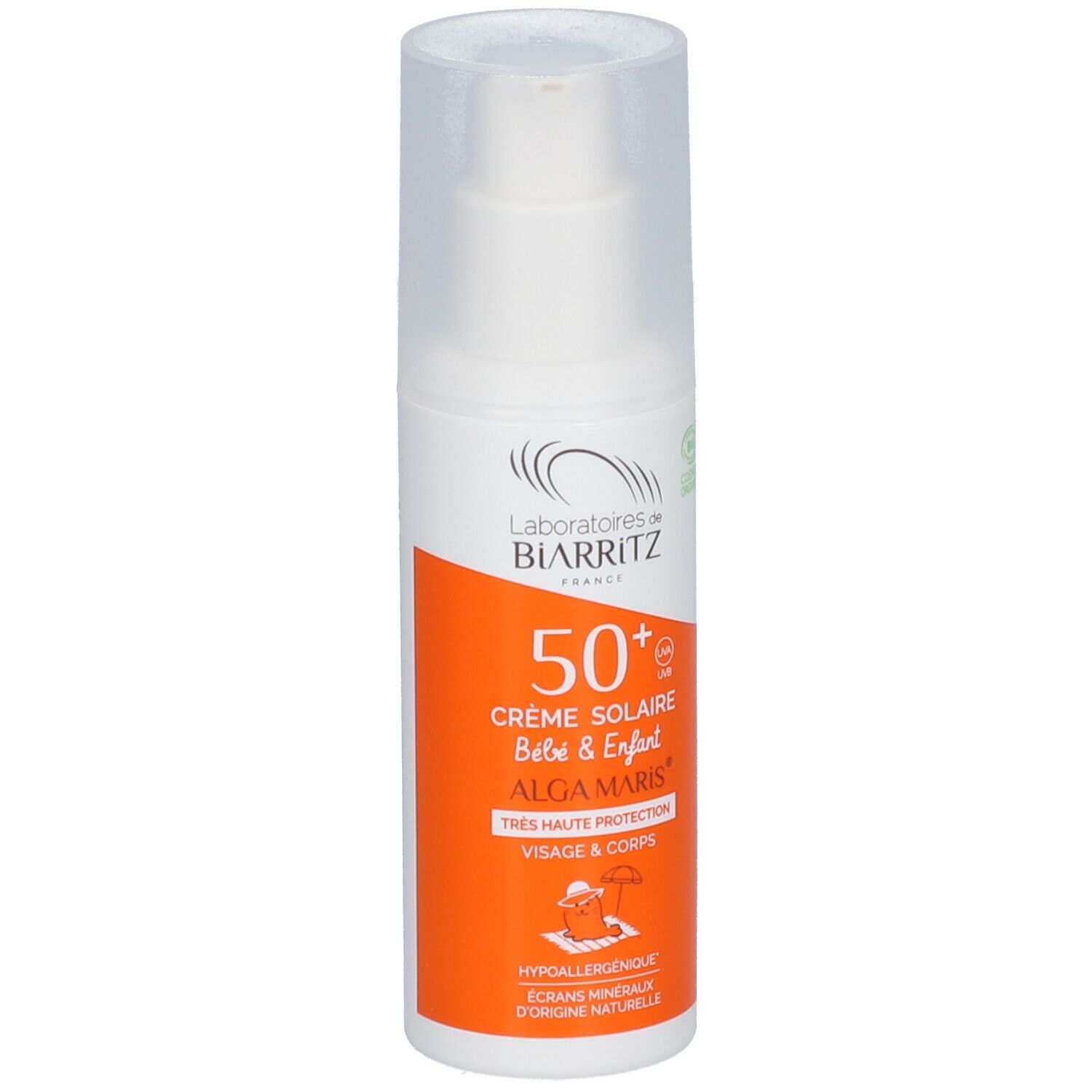 Laboratoires de BIARRITZ ALGAMARIS Crème Solaire Enfant SPF50+ Bio