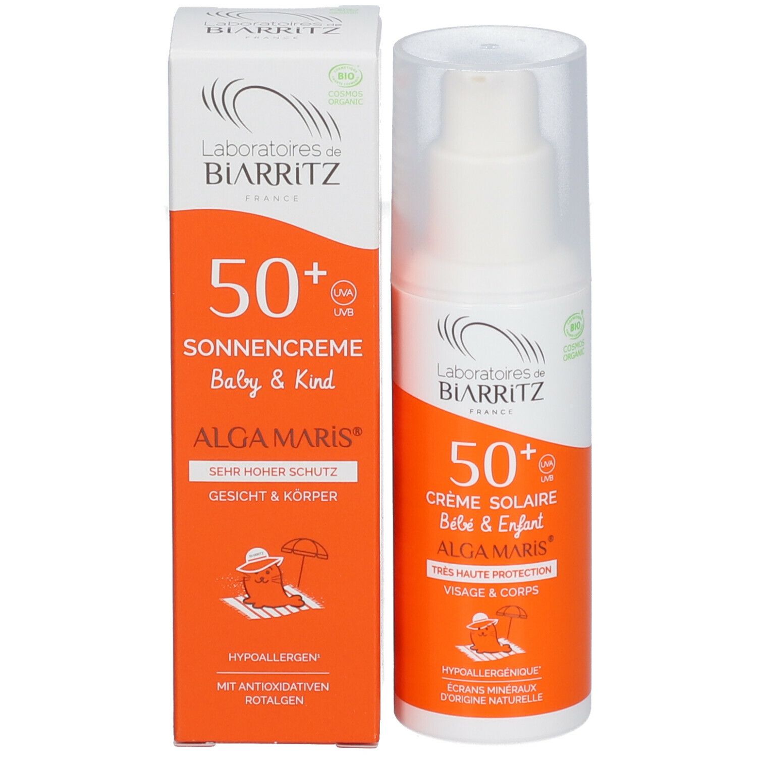 Laboratoires de BIARRITZ ALGAMARIS Crème Solaire Enfant SPF50+ Bio