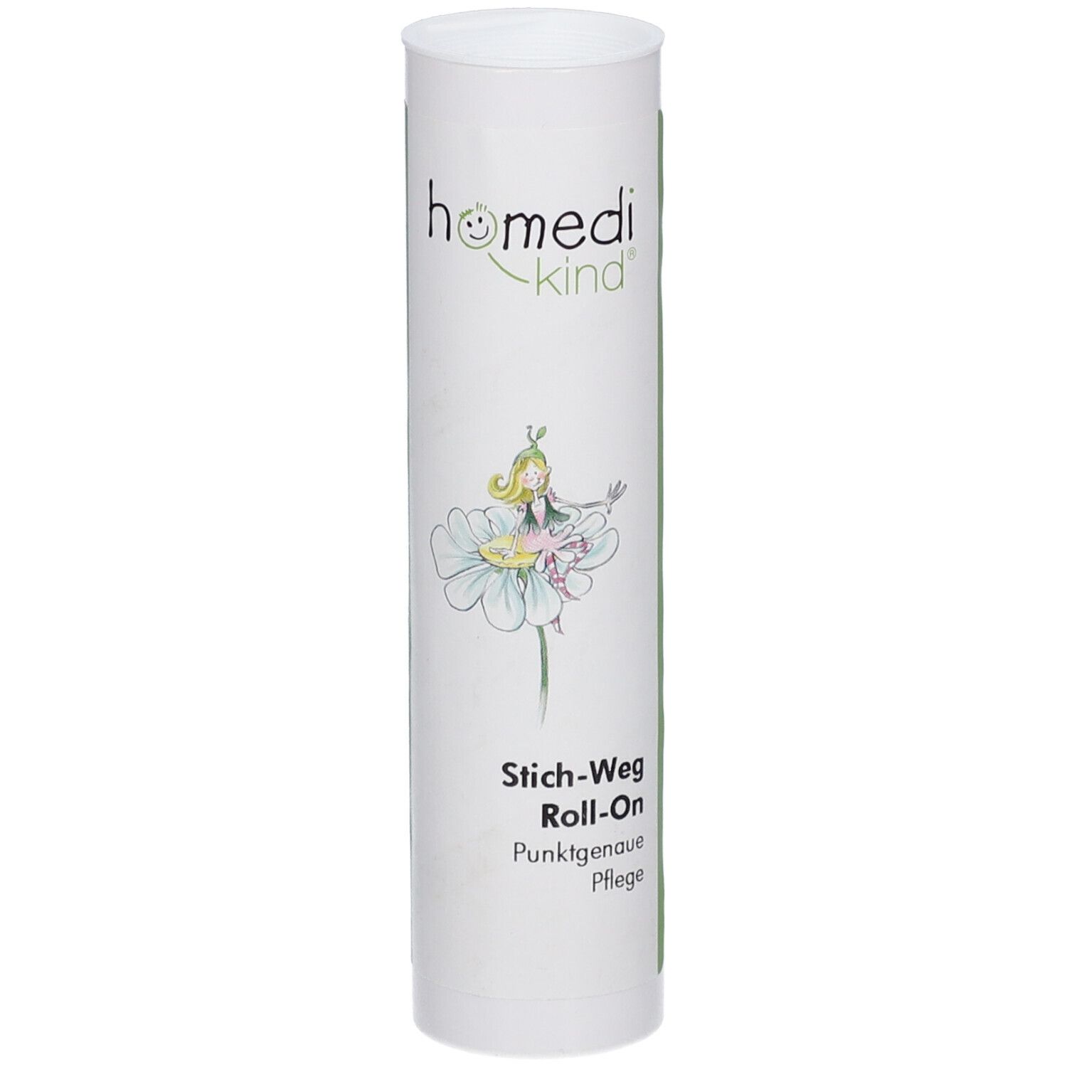 homedi-kind Stich-Weg Roll-On avec une figurine de ballerine sur une fleur.