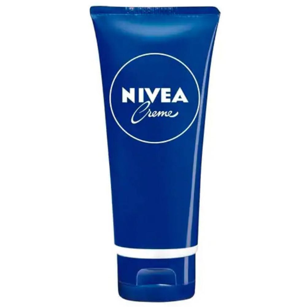 Tube de NIVEA Creme, bleu avec logo et inscription blancs.