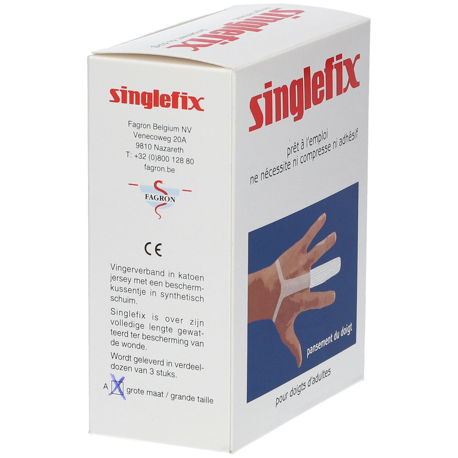 Pansements pour doigt Singlefix Medisport boite de 10 pansements stériles