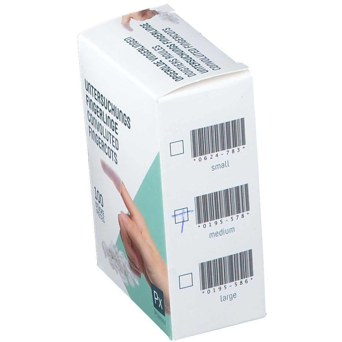 Pharmex® Doigtiers roules medium