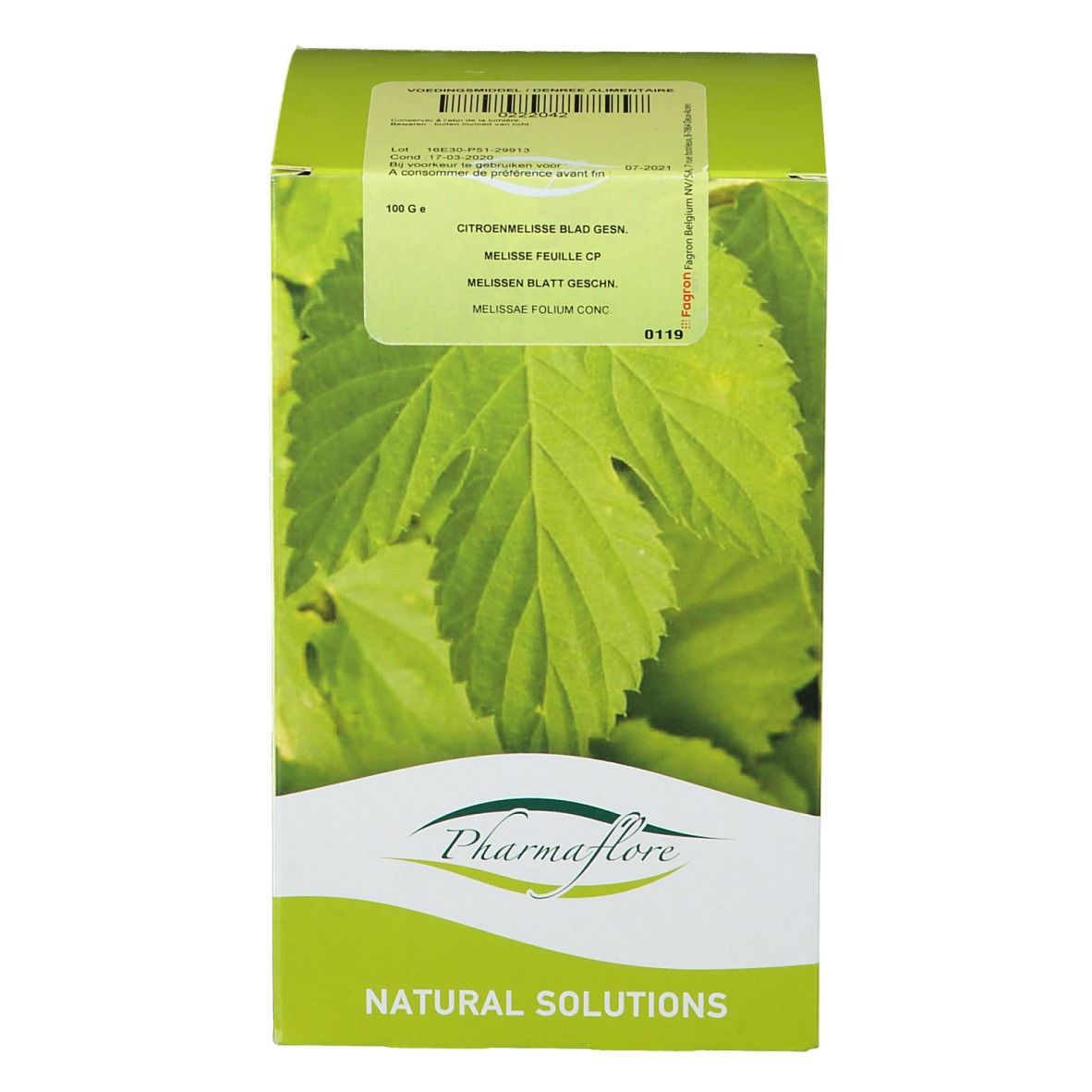 Pharmaflore Mélisse feuille, coupée