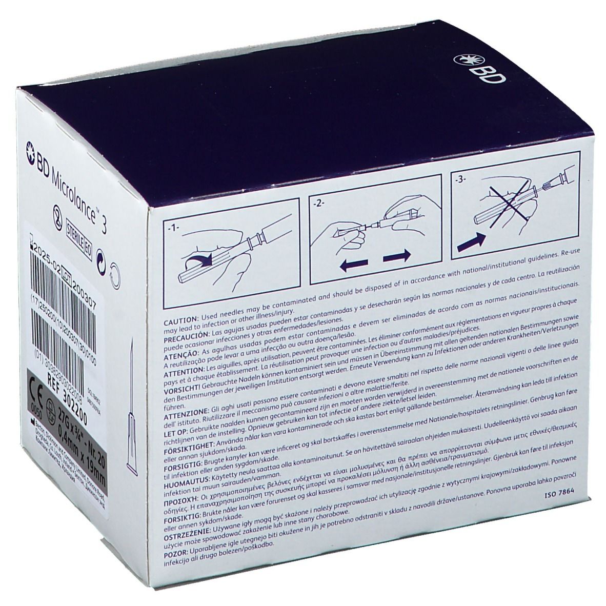 BD Microlance™3 Lot de 100 Aiguilles 27G x 3/4 (0,4 x19 mm)