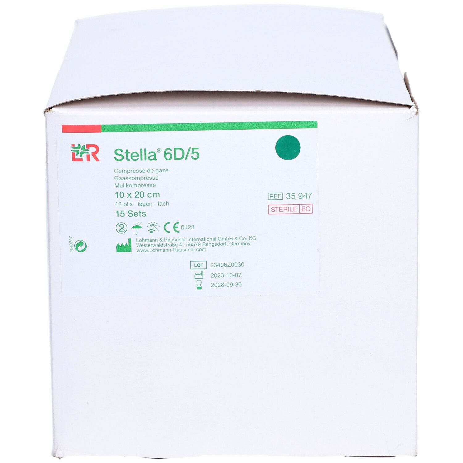 LOHMANN & RAUSCHER Stella Compresses Stériles 10 x 20 cm
