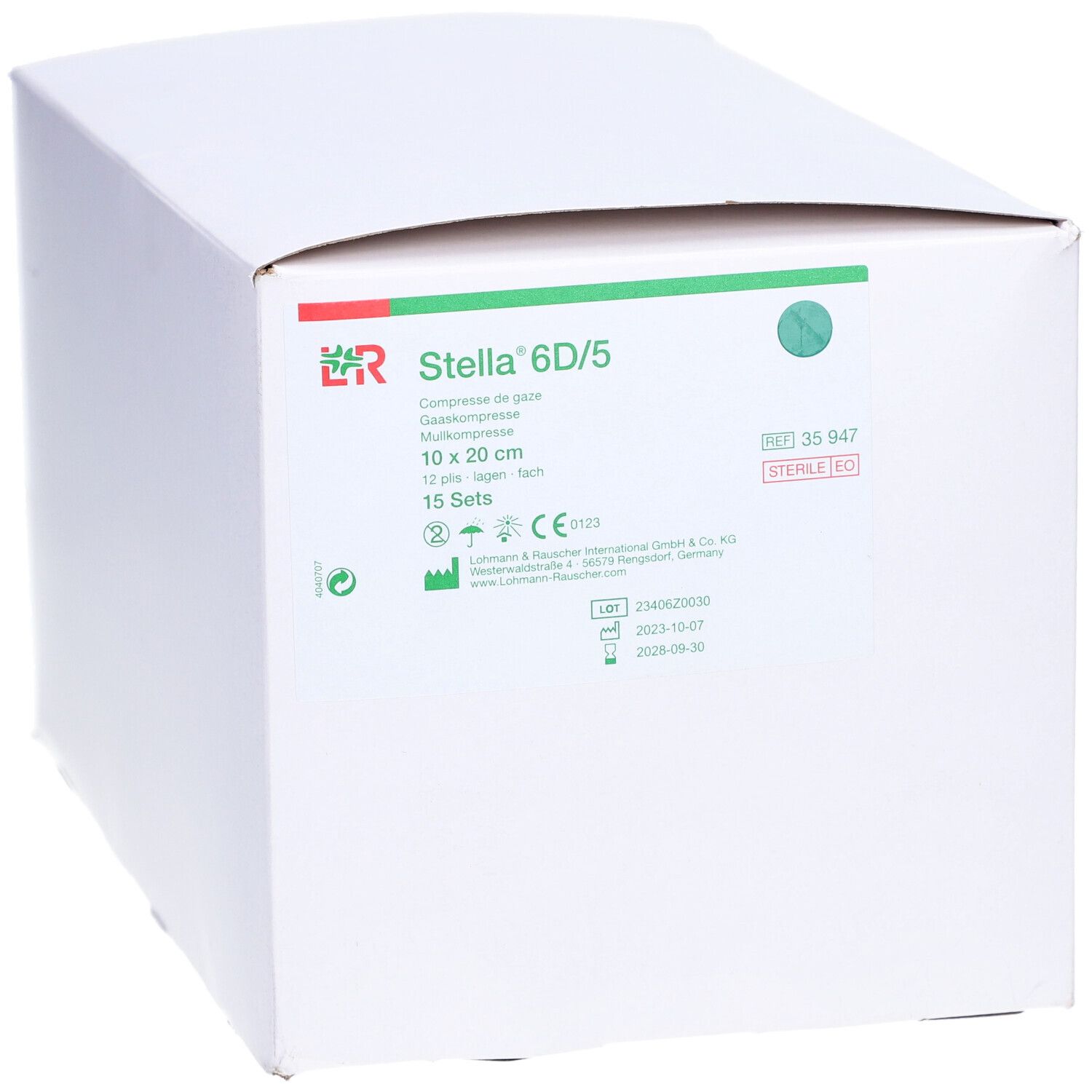 LOHMANN & RAUSCHER Stella Compresses Stériles 10 x 20 cm