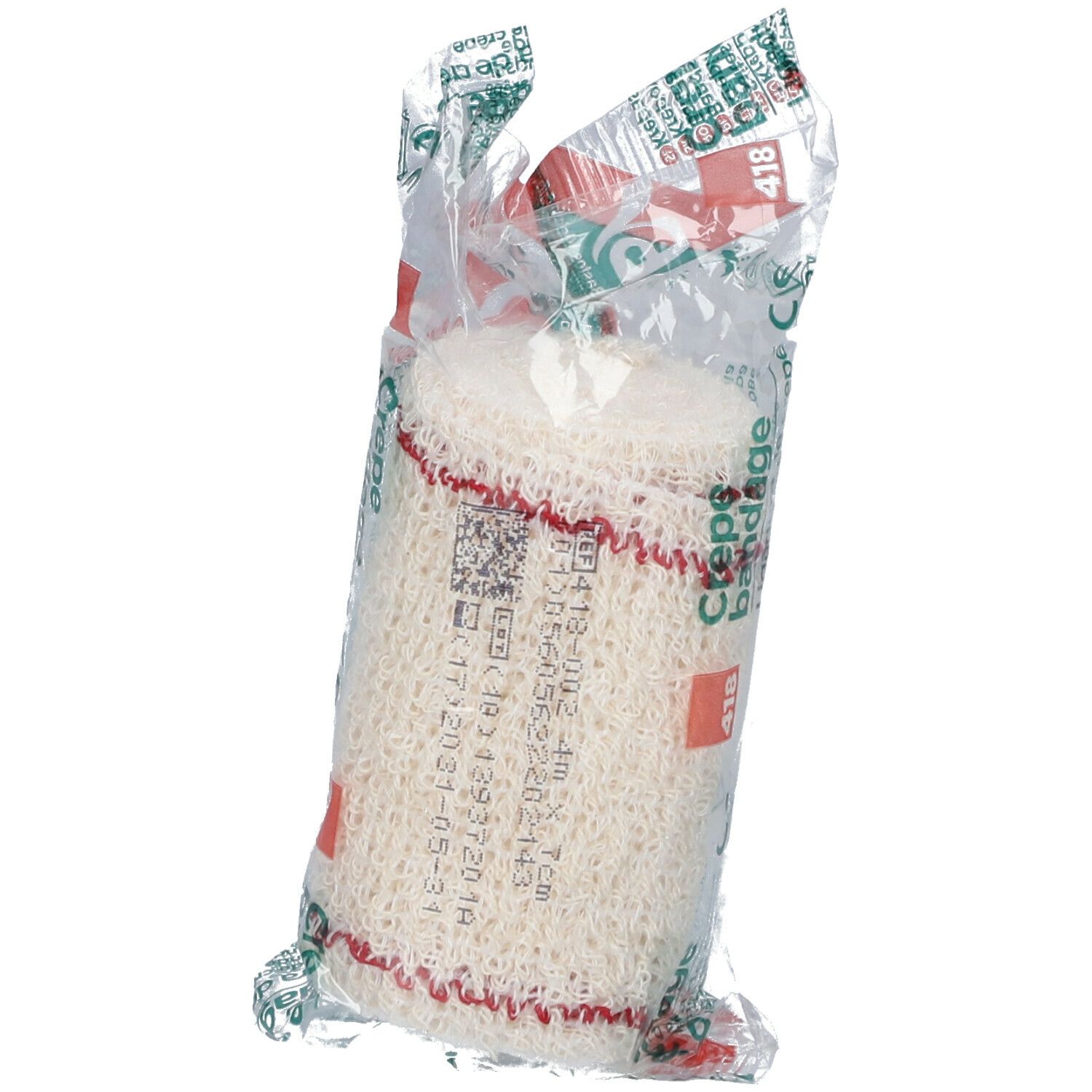 Zeno Bandage de Crêpe 7 cm x 4 m + Filet Rouge