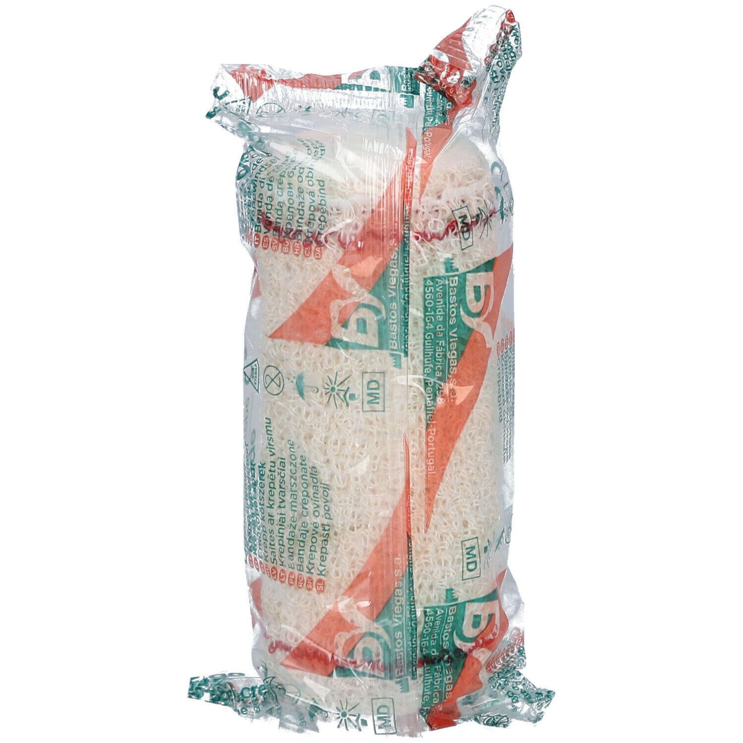 Zeno Bandage de Crêpe 10 cm x 4 m + Filet Rouge