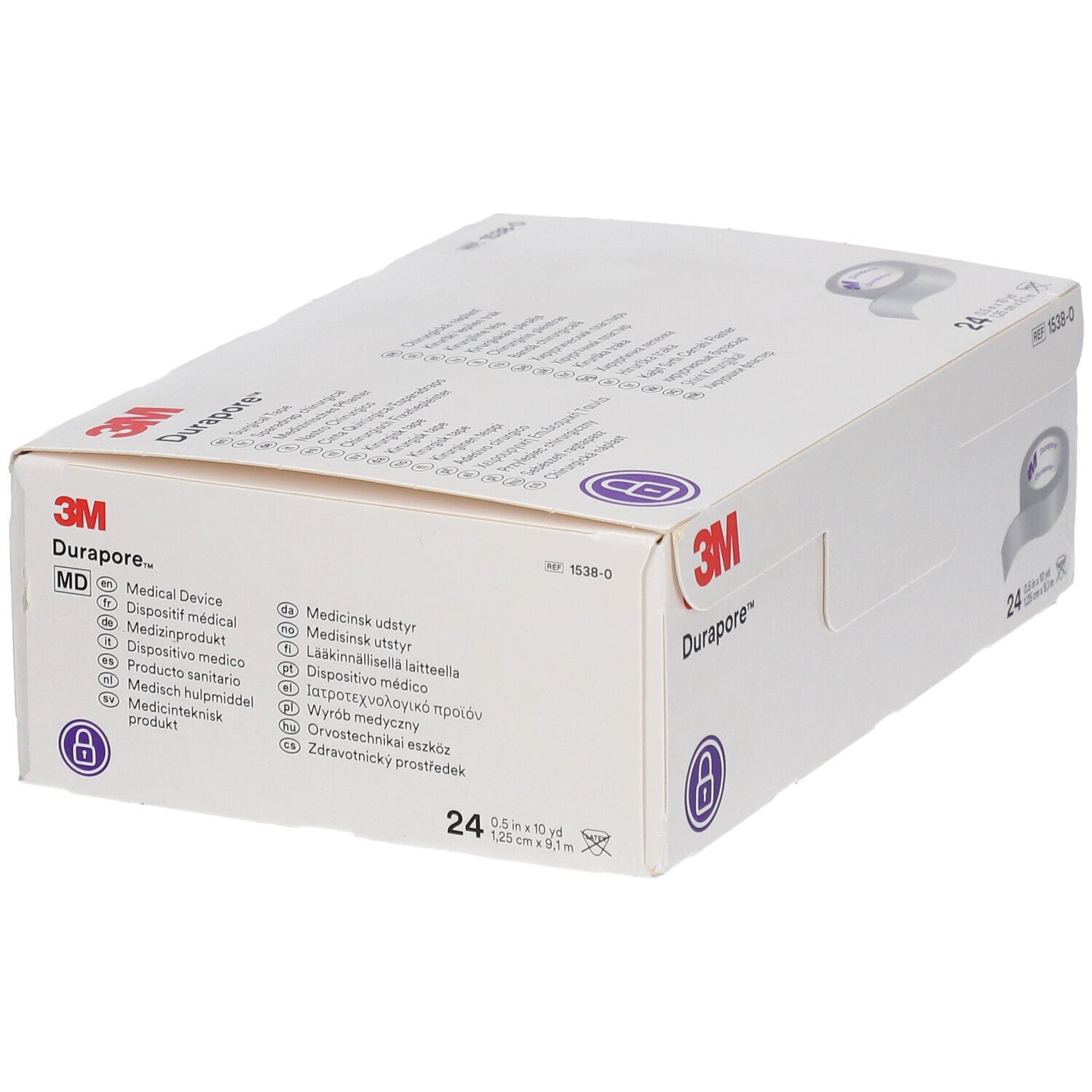 3M™ Durapore™ Sparadrap Chirurgical 9,14 x 1,25 cm