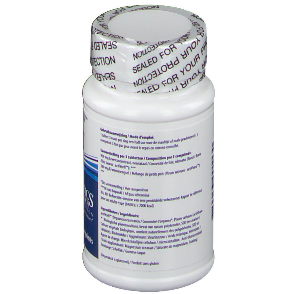 Arrière d'une bouteille blanche avec des informations sur Cytozyme-LV.
