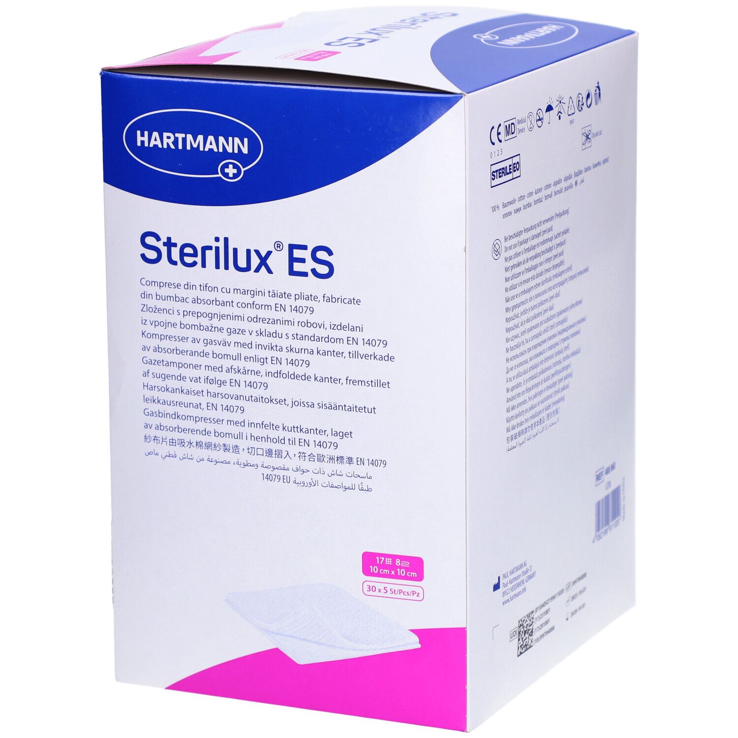 Hartmann Stérilux® ES Compresses stériles 8 Plis 10 x 10 cm