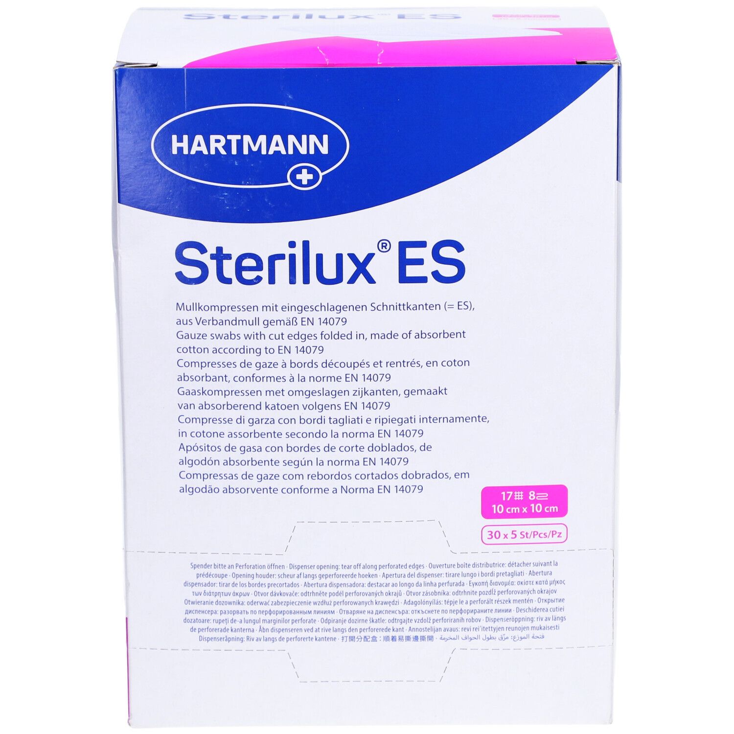 Hartmann Stérilux® ES Compresses stériles 8 Plis 10 x 10 cm