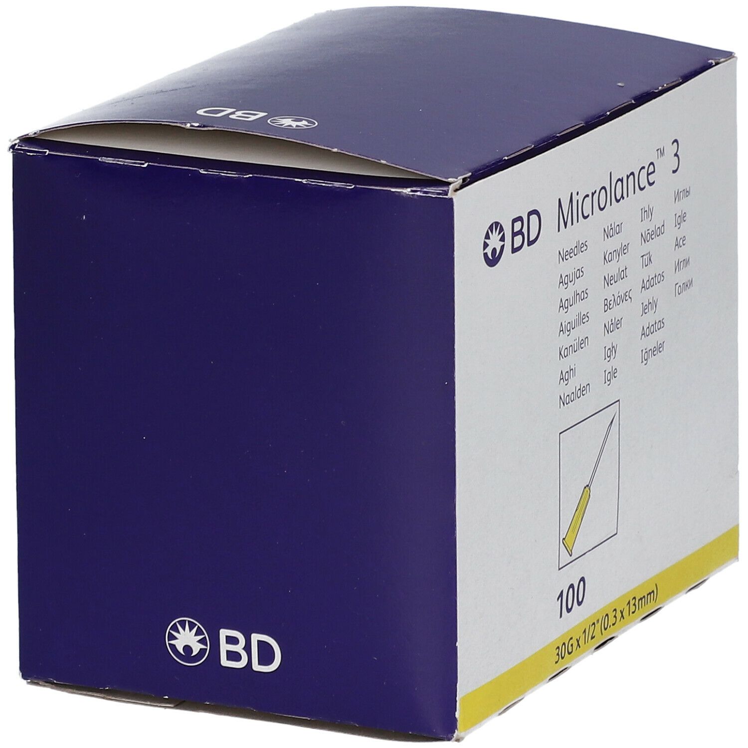 BD Microlance™ 3 Aiguille 30G 1/2 0.30 mm x 13 mm Jaune