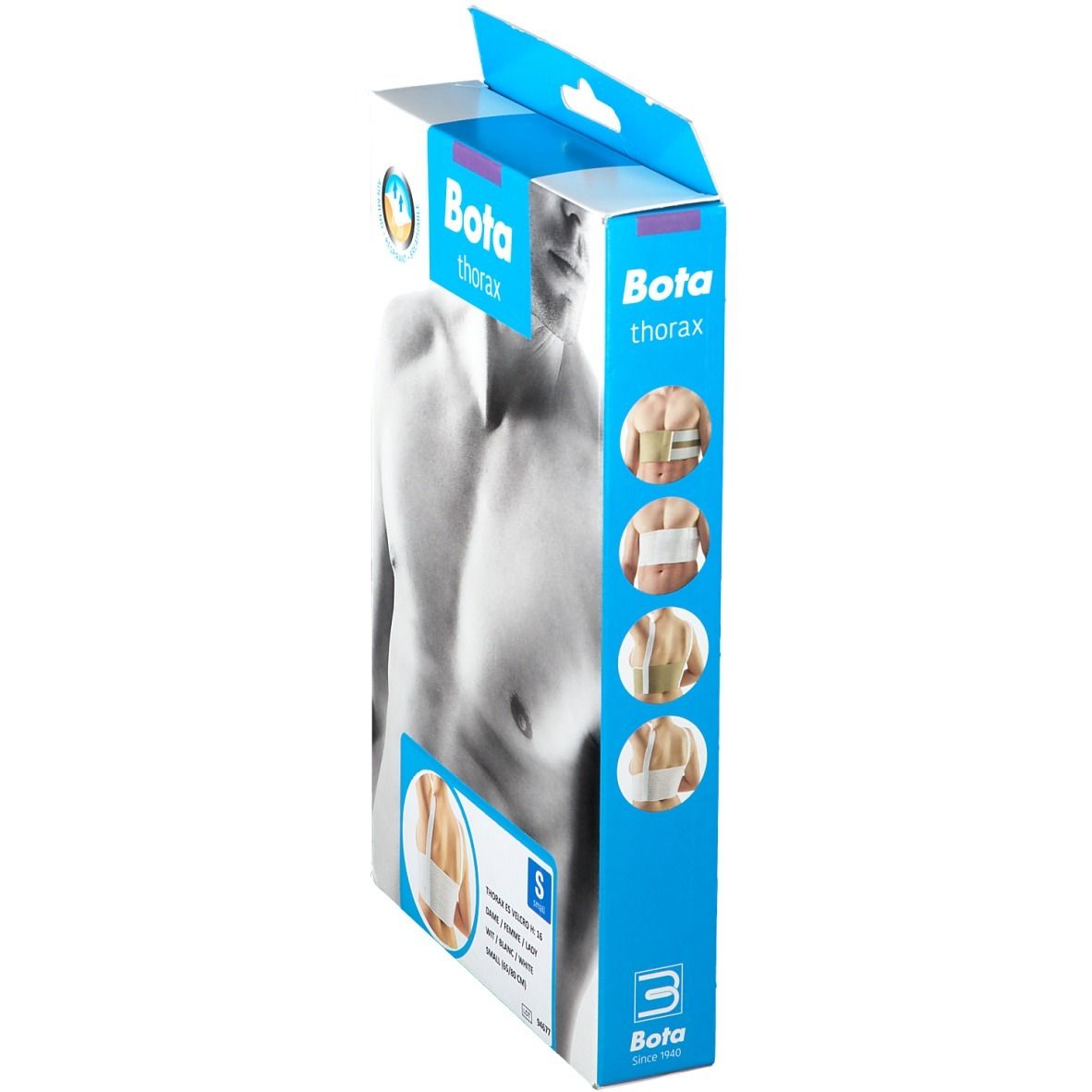 Bota Thorax ES Femme Velcro Blanc Small H: 16