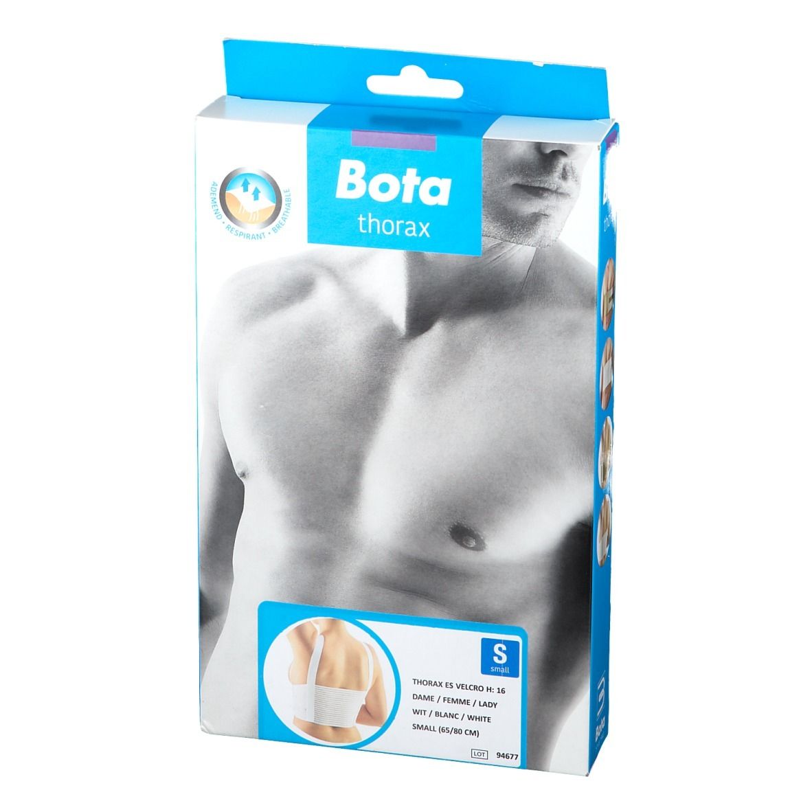 Bota Thorax ES Femme Velcro Blanc Small H: 16