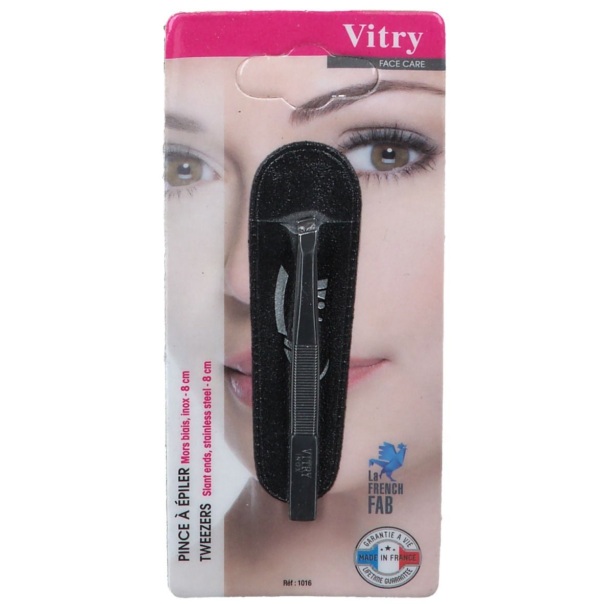 Vitry R16 Pince à épiler Oblique Inox