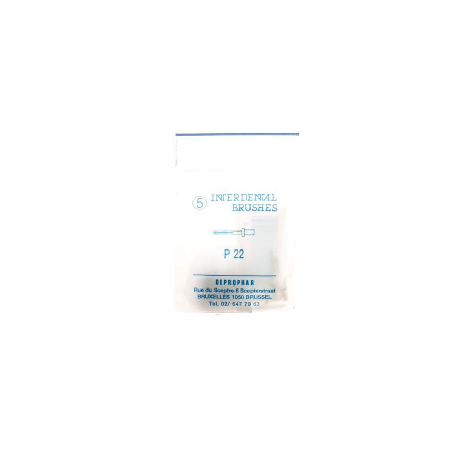 Emballage de 5 brosses interdentaires, modèle P22.