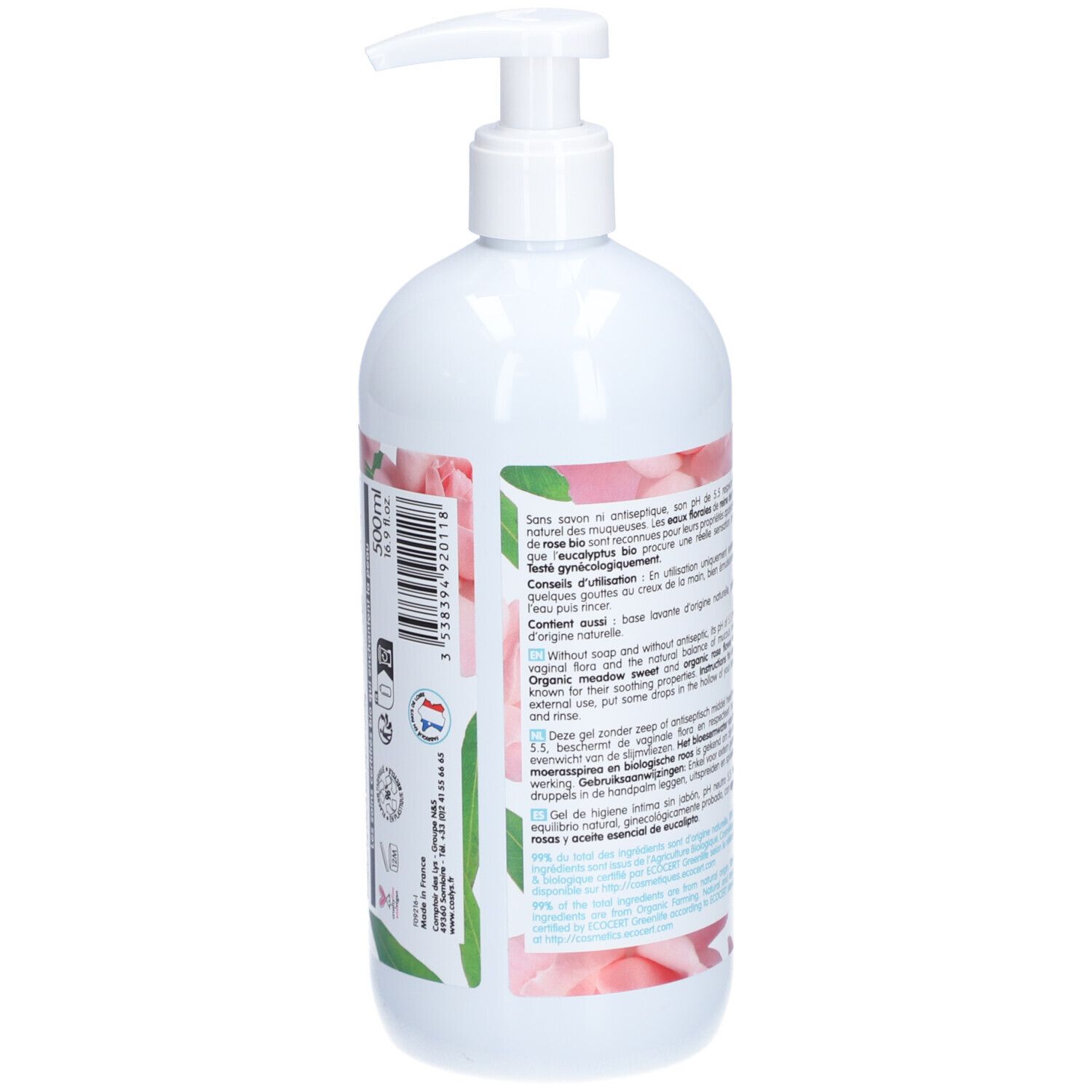 Coslys Gel Toilette Intime Bio Usage Quotidien Rose Et Eucaplyptus